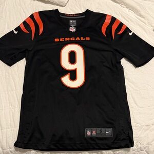 Nike Black and Orange Bengals Jersey